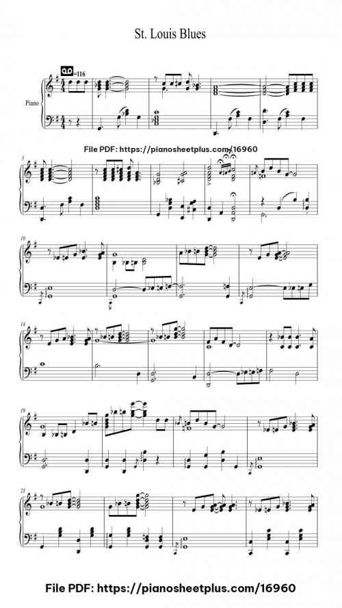 St. Louis Blues by W. C. Handy Level Mid-Advanced 10 St. Louis Blues by W. C. Handy Level Mid-Advanced