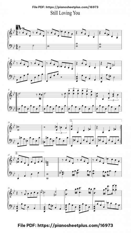 Still Loving You by Scorpions Level Advanced 7 Still Loving You piano sheet music free pdf