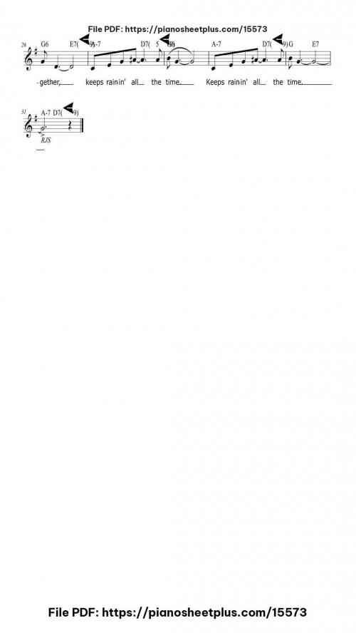 Stormy Weather by Harold Arlen Level Beginner 4 Stormy Weather piano sheet music free pdf