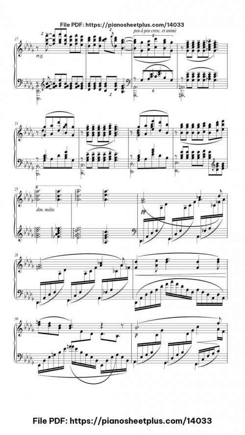 Suite Bergamasque, L. 75: III. Clair de lune - Piano Sheet Music PDF – Printable 8 Suite Bergamasque, L. 75: III. Clair de lune piano sheet music free pdf