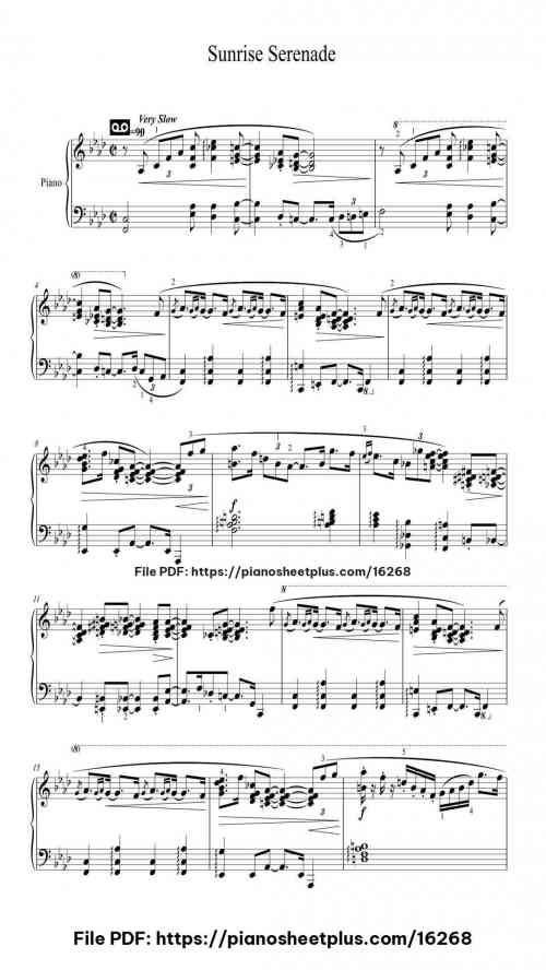 Sunrise Serenade by Frankie Carle Level Mastery 5 Sunrise Serenade piano sheet music free pdf