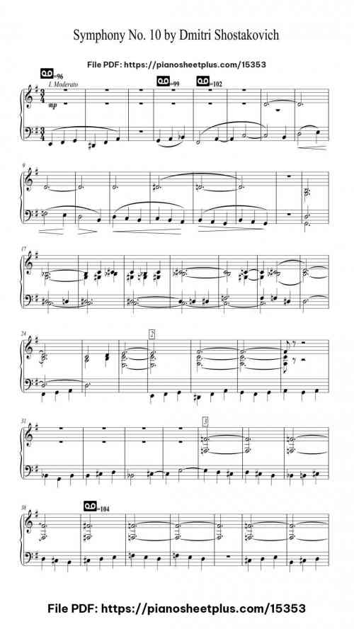 Symphony No. 10 in E Minor, Op. 93: II. Allegro by Faithenald Bipher Level Mastery 15 Symphony No. 10 in E Minor, Op. 93: II. Allegro piano sheet music free pdf