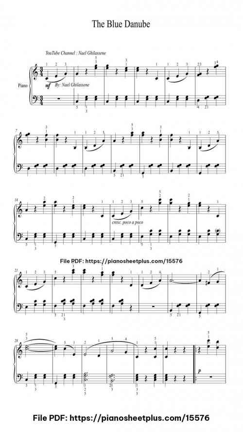 The Blue Danube, Op. 314 by Johann Strauss II Level Beginner 31 The Blue Danube, Op. 314 by Johann Strauss II Level Beginner