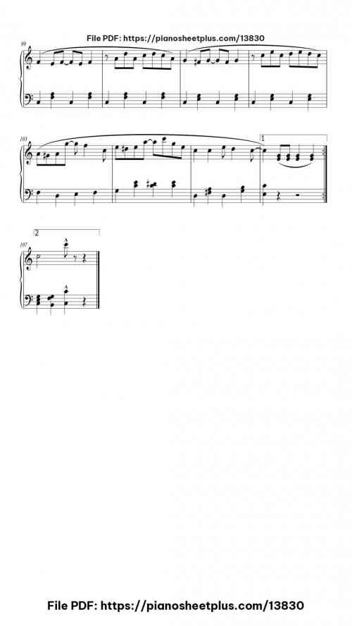 The Entertainer – Scott Joplin (Easy Piano) - Free Piano Sheet Music PDF 10 The Entertainer – Scott Joplin (Easy Piano) piano sheet music free pdf