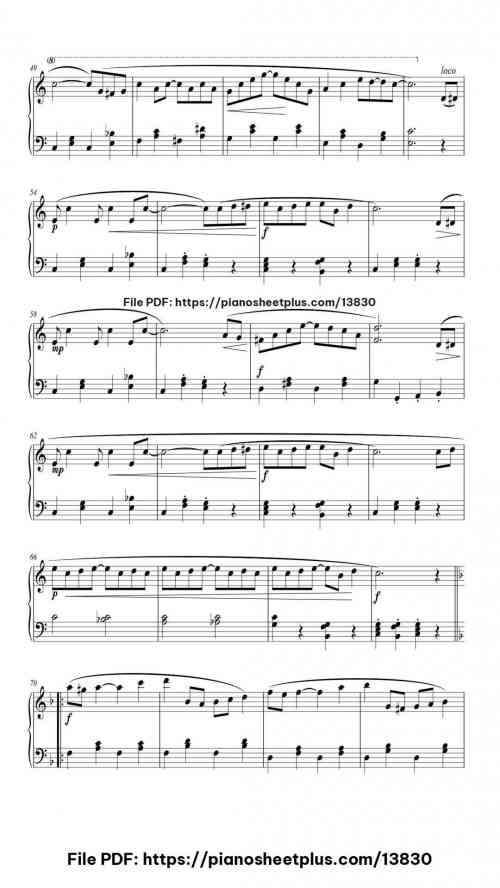 The Entertainer – Scott Joplin (Easy Piano) - Free Piano Sheet Music PDF 8 The Entertainer – Scott Joplin (Easy Piano) piano sheet music free pdf