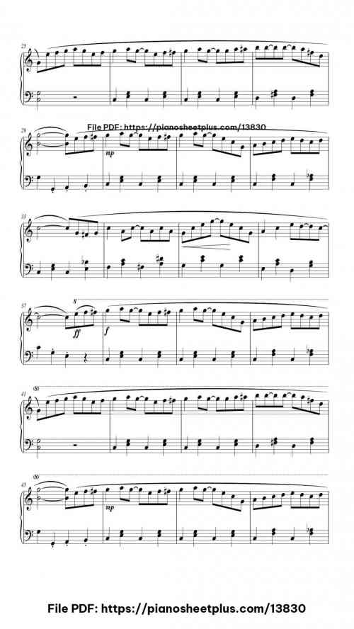 The Entertainer – Scott Joplin (Easy Piano) - Free Piano Sheet Music PDF 7 The Entertainer – Scott Joplin (Easy Piano) piano sheet music free pdf