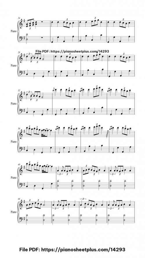 The Legend of Zelda – Market - Free Digital Piano Sheet (PDF) 5 The Legend of Zelda – Market piano sheet music free pdf