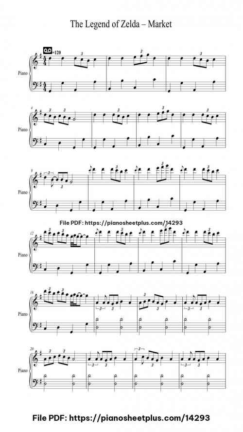The Legend of Zelda – Market - Free Digital Piano Sheet (PDF) 5 The Legend of Zelda – Market – Free Digital Piano Sheet (PDF)