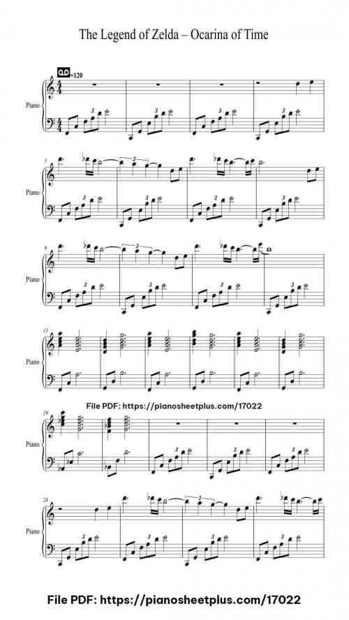 The Legend of Zelda – Ocarina of Time by Koji Kondo Level Intermediate 8 The Legend of Zelda – Ocarina of Time by Koji Kondo Level Intermediate