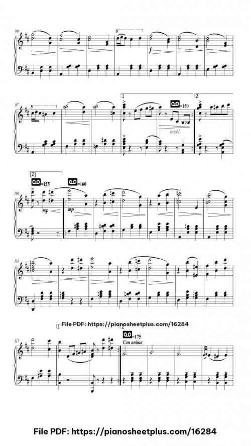 The Nutcracker, Op. 71: Waltz of the Flowers by Pyotr Ilyich Tchaikovsky Level Mid-Advanced 12 The Nutcracker, Op. 71: Waltz of the Flowers piano sheet music free pdf