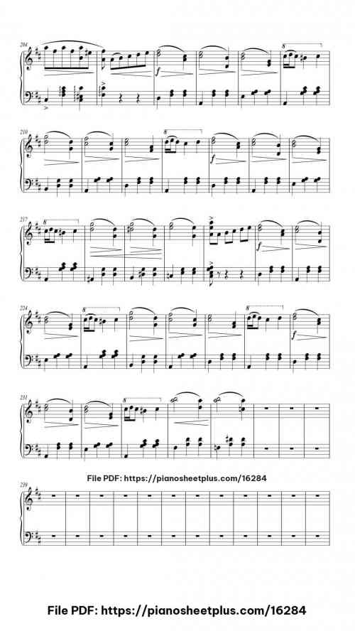 The Nutcracker, Op. 71: Waltz of the Flowers by Pyotr Ilyich Tchaikovsky Level Mid-Advanced 15 The Nutcracker, Op. 71: Waltz of the Flowers piano sheet music free pdf