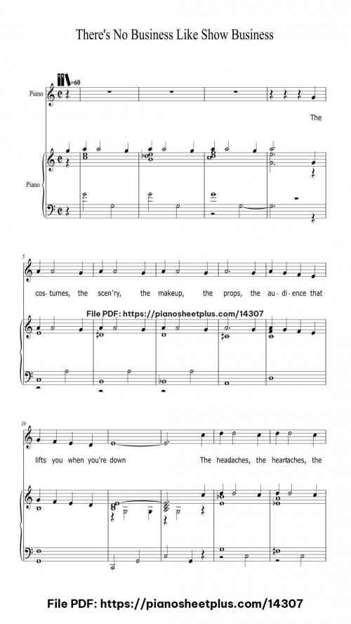There's No Business Like Show Business - Piano Sheet Music PDF – Printable 6 There's No Business Like Show Business piano sheet music free pdf