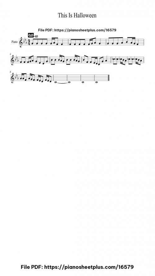 This Is Halloween by Danny Elfman Level Easy 2 This Is Halloween piano sheet music free pdf