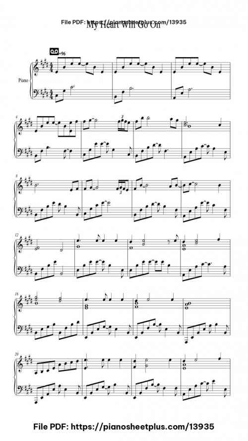 Titanic - My Heart Will Go On - Piano Sheet Music PDF – No Cost 5 Titanic – My Heart Will Go On – Piano Sheet Music PDF – No Cost
