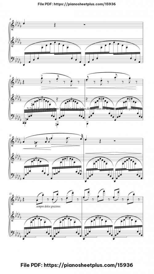 Trois Etudes de Concert No. 3 "Un Sospiro" by Franz Liszt Level Mastery 19 Trois Etudes de Concert No. 3 "Un Sospiro" piano sheet music free pdf