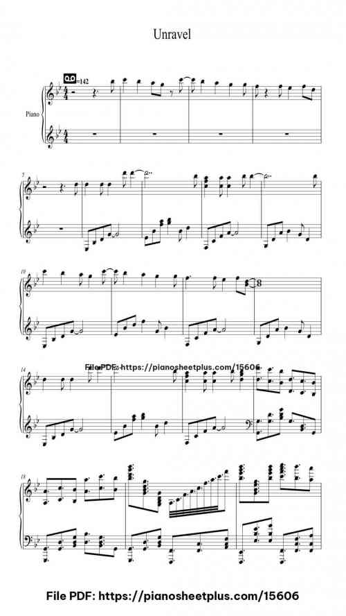 Unravel by - Level Intermediate 20 Unravel by – Level Intermediate