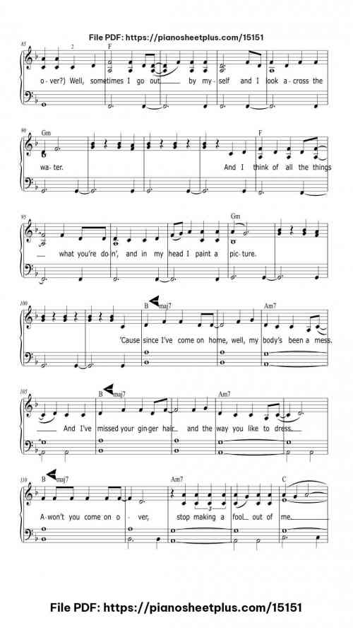Valerie by Glee Cast Level Intermediate 9 Valerie piano sheet music free pdf
