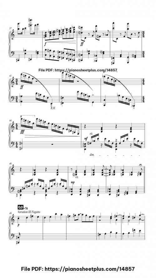 variation - Download Free Piano Sheet Music in PDF 12 variation piano sheet music free pdf