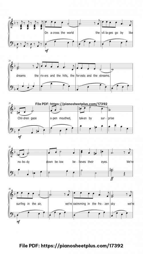 walking in the air by Howard Blake Level Beginner 5 walking in the air piano sheet music free pdf