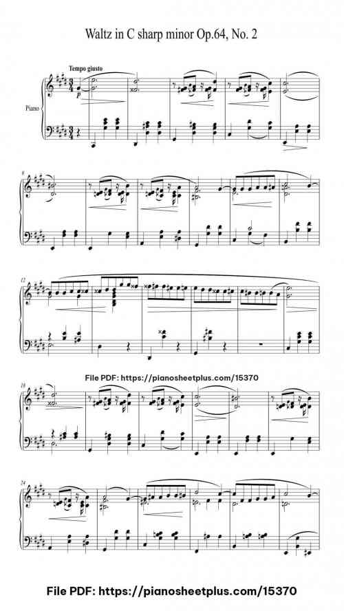Waltz in C-Sharp Minor, Op. 64, No. 2 by Frédéric Chopin Level Advanced 9 Waltz in C-Sharp Minor, Op. 64, No. 2 by Frédéric Chopin Level Advanced