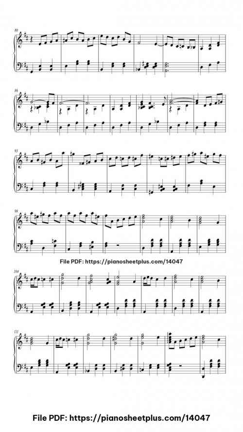 Waltz of the Flowers – The Nutcracker - High-Quality Piano Sheet Music (Free PDF) 7 Waltz of the Flowers – The Nutcracker piano sheet music free pdf