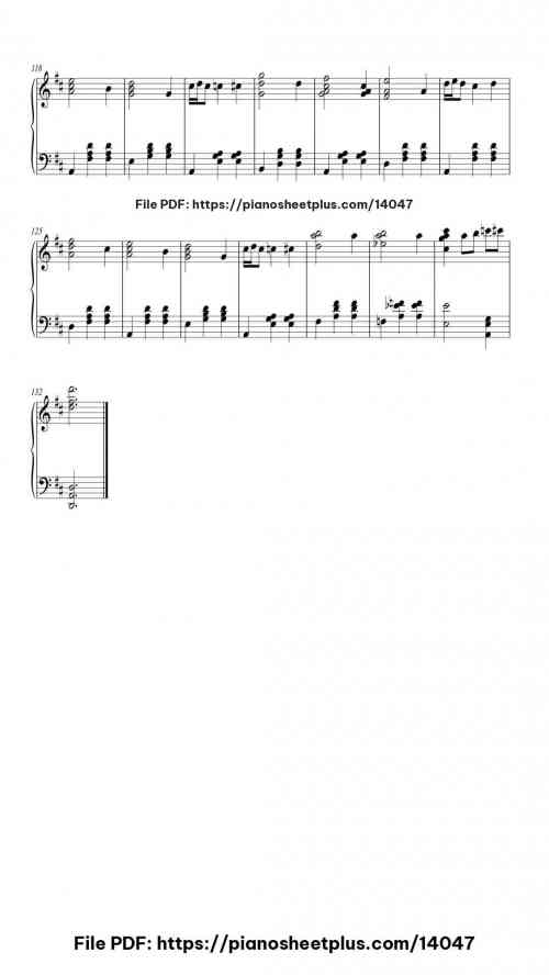 Waltz of the Flowers – The Nutcracker - High-Quality Piano Sheet Music (Free PDF) 8 Waltz of the Flowers – The Nutcracker piano sheet music free pdf