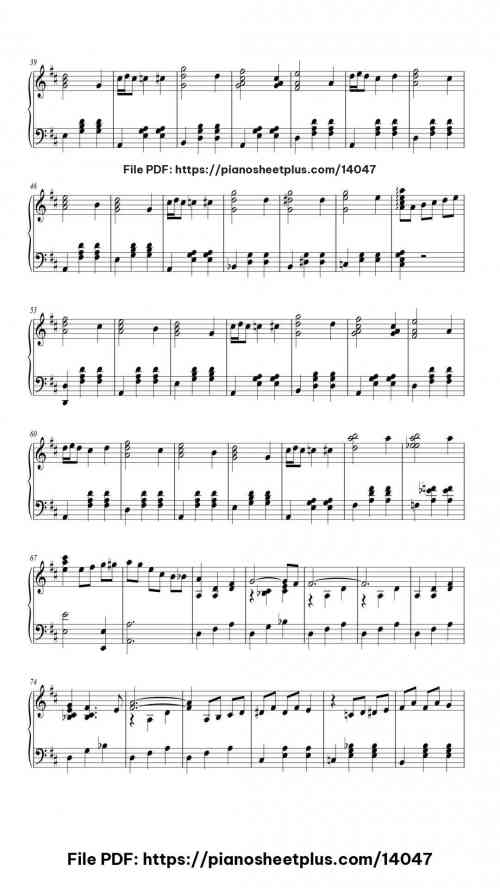 Waltz of the Flowers – The Nutcracker - High-Quality Piano Sheet Music (Free PDF) 6 Waltz of the Flowers – The Nutcracker piano sheet music free pdf