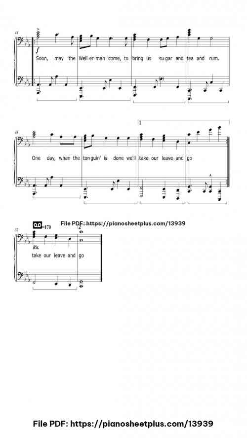 Wellerman (Sea Shanty) - Download Piano Sheet Music PDF (Free) 6 Wellerman (Sea Shanty) piano sheet music free pdf