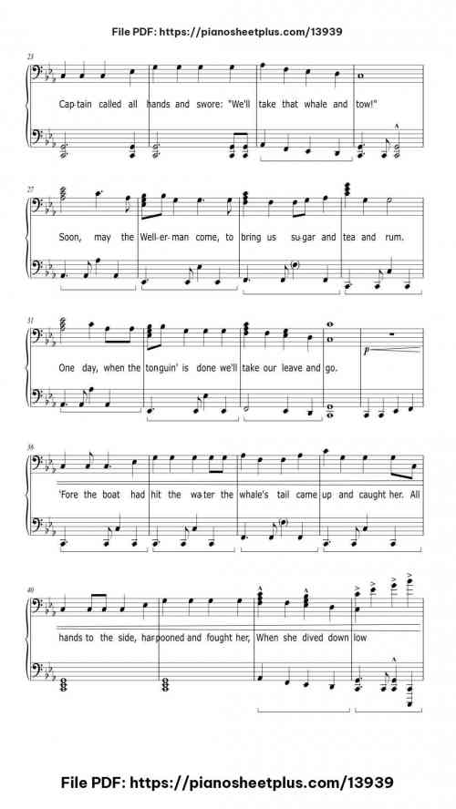 Wellerman (Sea Shanty) - Download Piano Sheet Music PDF (Free) 5 Wellerman (Sea Shanty) piano sheet music free pdf