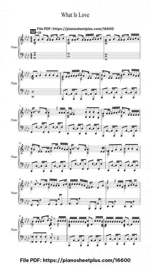 What Is Love by TWICE Level Intermediate 5 What Is Love piano sheet music free pdf