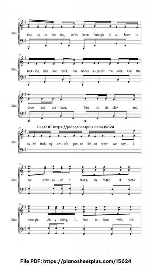 Whatever It Takes by Hollywood Undead Level Beginner 11 Whatever It Takes piano sheet music free pdf