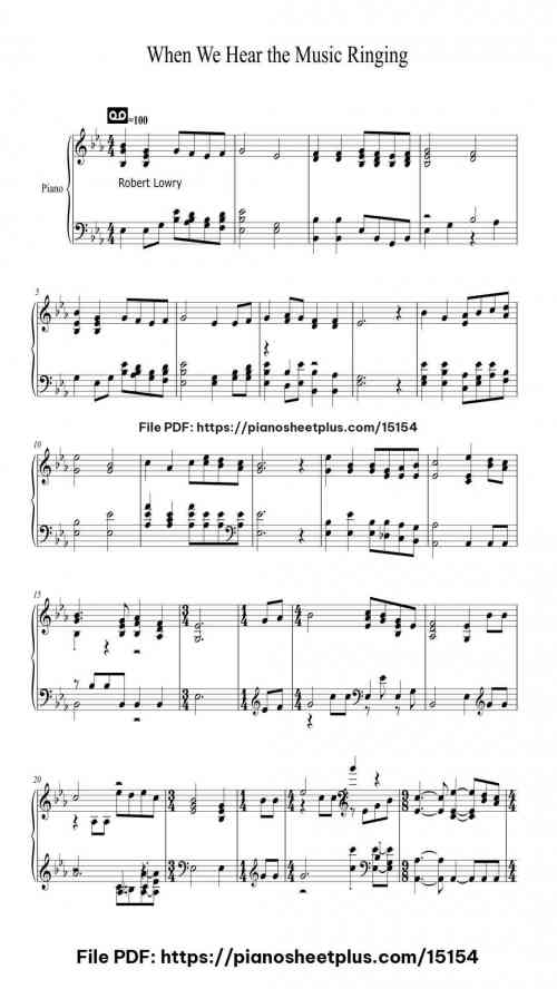 When We Hear the Music Ringing by Isaac Watts Level Intermediate 3 When We Hear the Music Ringing by Isaac Watts Level Intermediate