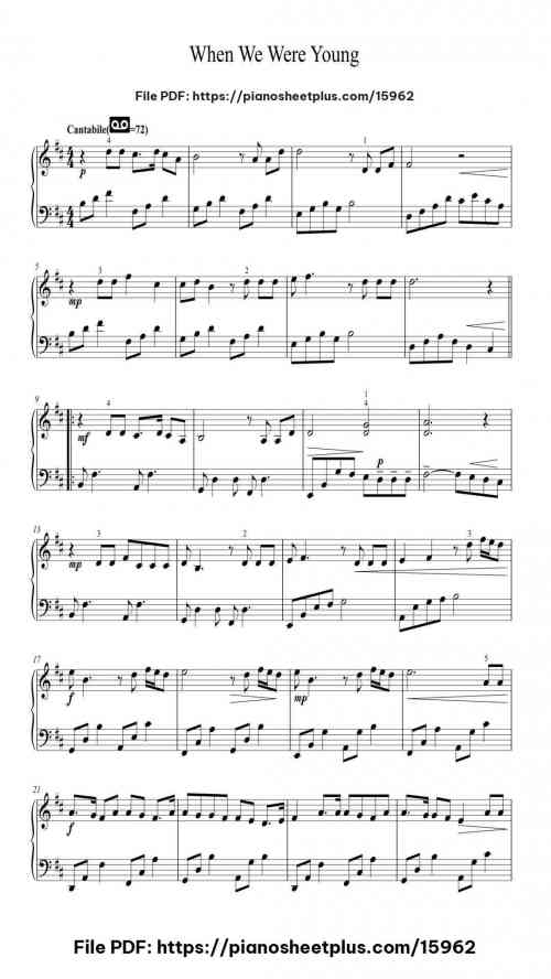 When We Were Young by Adele Level Beginner 10 When We Were Young by Adele Level Beginner