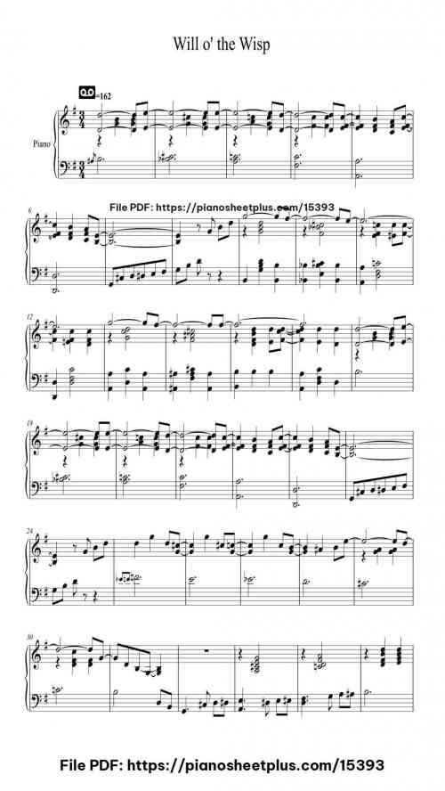 Will o' the Wisp by Will Morrison Level Intermediate 4 Will o' the Wisp piano sheet music free pdf