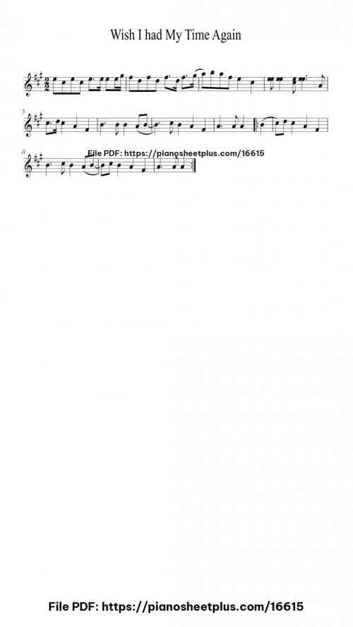 Wish I had My Time Again by Laura Church Level Beginner 2 Wish I had My Time Again piano sheet music free pdf