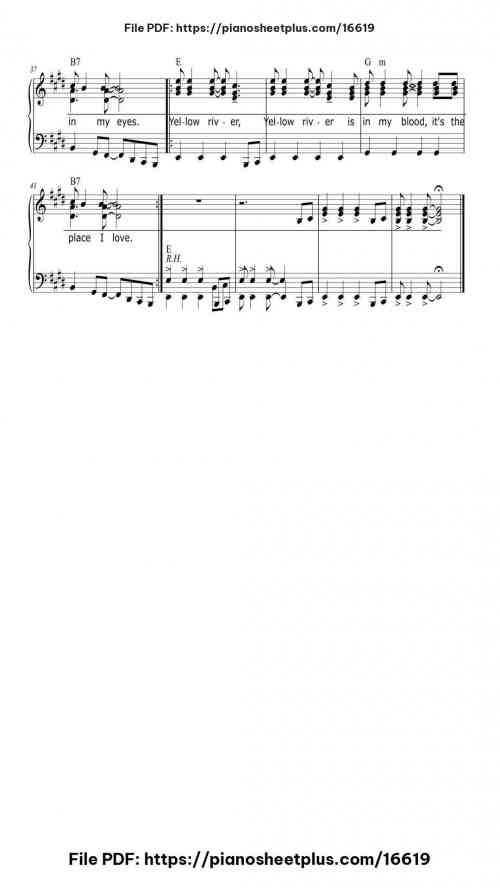 Yellow River by Christie Level Intermediate 6 Yellow River piano sheet music free pdf