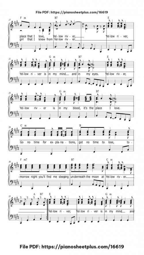 Yellow River by Christie Level Intermediate 5 Yellow River piano sheet music free pdf