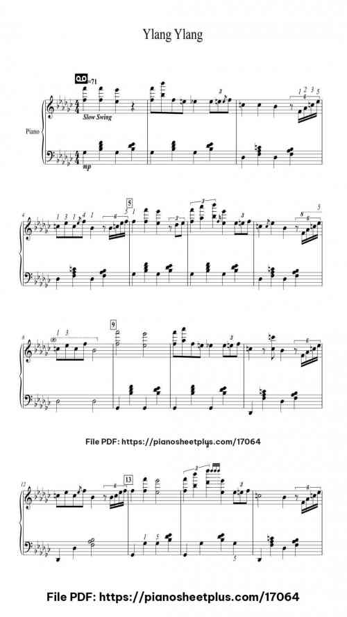 Ylang Ylang by FKJ Level Mastery 5 Ylang Ylang piano sheet music free pdf