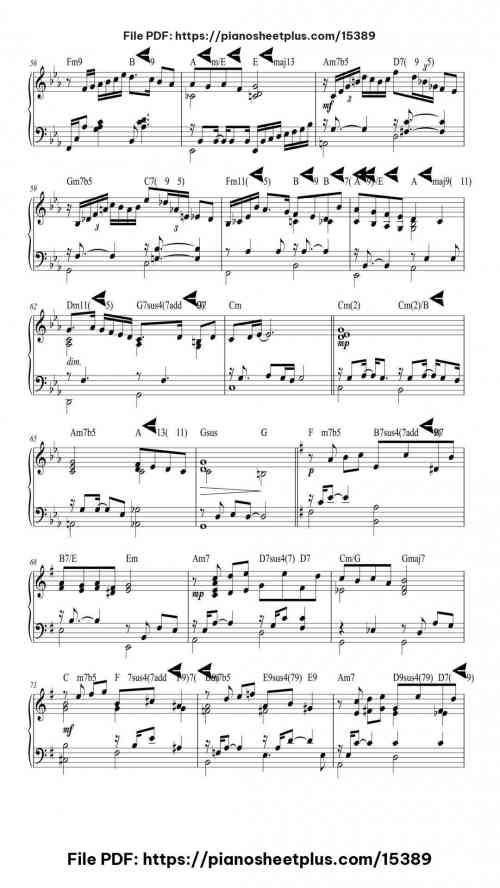 You Must Believe In Spring by Michel Legrand Level Intermediate 10 You Must Believe In Spring piano sheet music free pdf