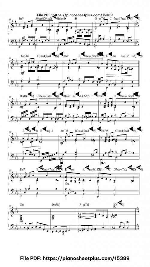 You Must Believe In Spring by Michel Legrand Level Intermediate 8 You Must Believe In Spring piano sheet music free pdf