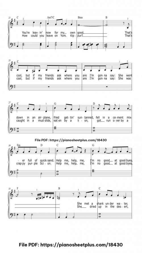 50 ways to say goodbye by Train Level Intermediate 7 50 ways to say goodbye piano sheet music free pdf