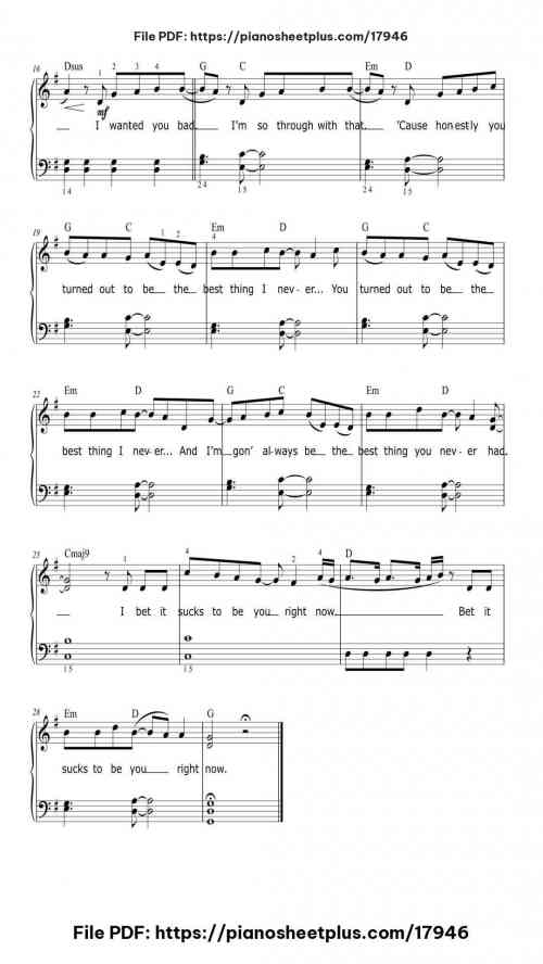 Best Thing I Never Had by Beyoncé Level Beginner 4 Best Thing I Never Had piano sheet music free pdf