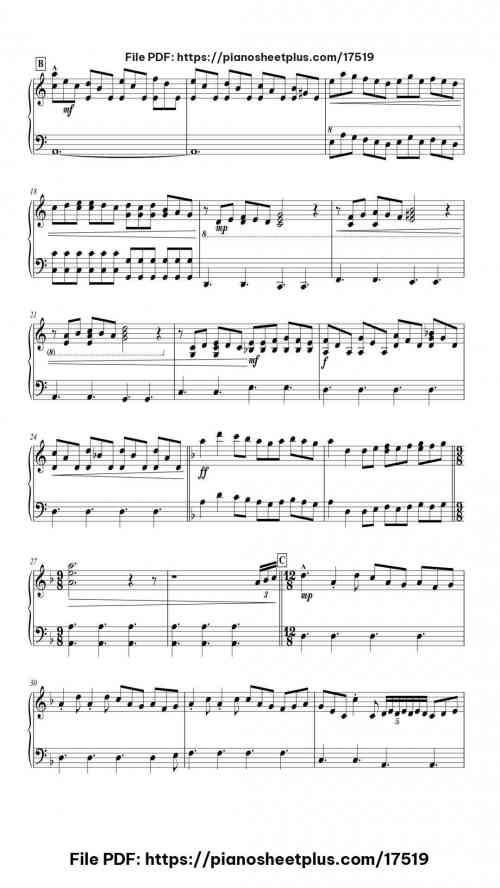 Cannon in D minor by Thomas Bergersen Level Intermediate 7 Cannon in D minor piano sheet music free pdf