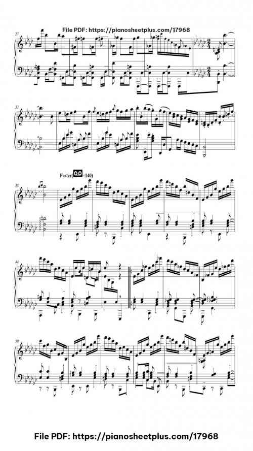 Concert Study in G sharp/A flat major by Fryderyk Chopin Level Advanced 6 Concert Study in G sharp/A flat major piano sheet music free pdf