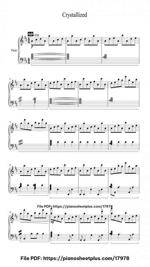 Crystallized by Camellia Level Intermediate 10 Crystallized piano sheet music free pdf