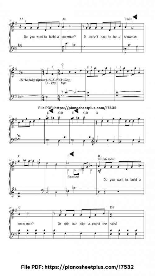 Do You Want To Build A Snowman? (from Disney's Frozen) by Kristen Bell/Agatha Lee Monn Level Intermediate 7 Do You Want To Build A Snowman? (from Disney's Frozen) piano sheet music free pdf