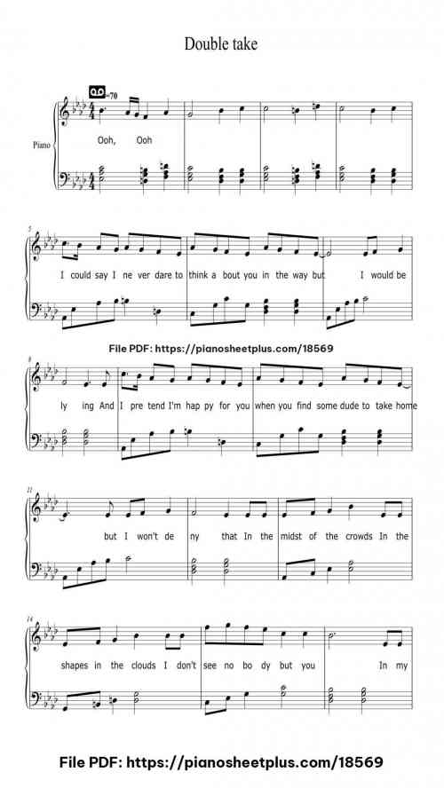 Double take by dhruv Level Beginner 6 Double take piano sheet music free pdf