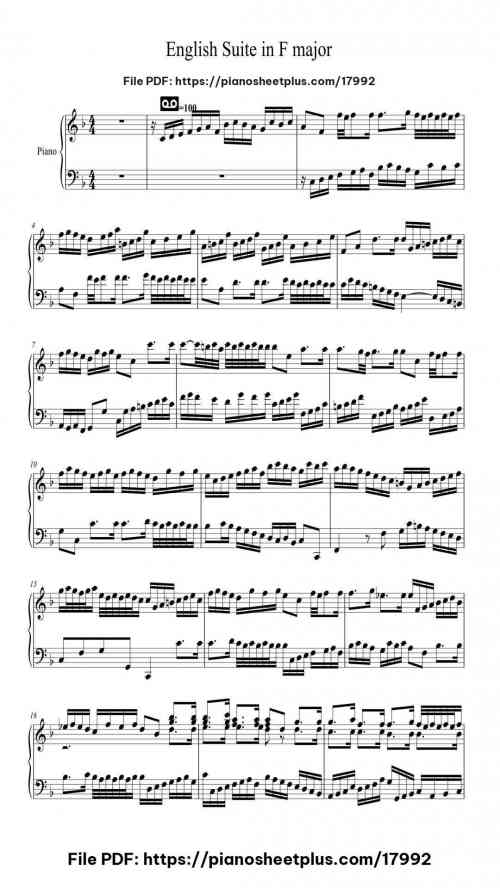 English Suite No. 3 in G Minor, BWV 808: I. Prelude by libreryofbach Level Mid-Advanced 8 English Suite No. 3 in G Minor, BWV 808: I. Prelude piano sheet music free pdf