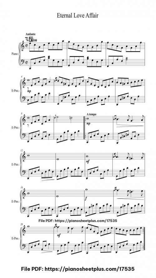 Eternal Love Affair by Ernesto Cortazar Level Intermediate 3 Eternal Love Affair piano sheet music free pdf