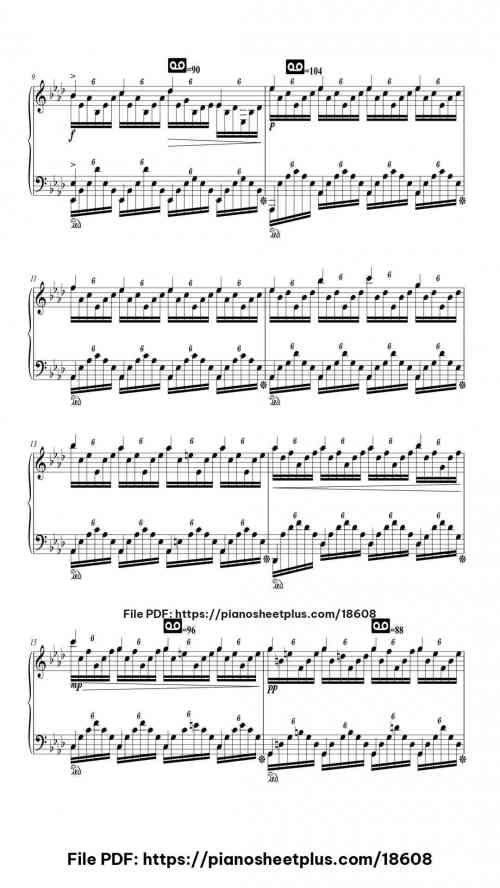 Etude in A flat Major, Op. 25 by Frédéric Chopin Level Professional 22 Etude in A flat Major, Op. 25 piano sheet music free pdf